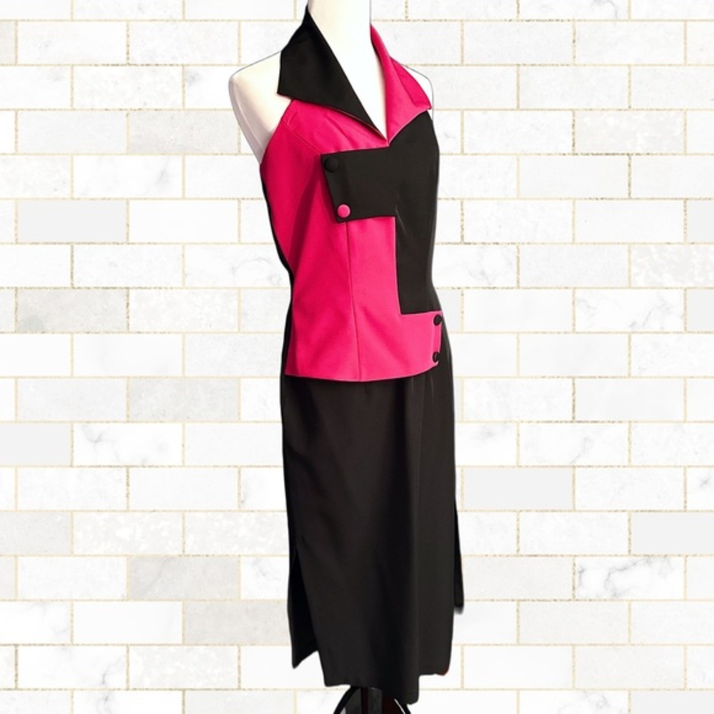 Bettie Page Color Block Retro Dress